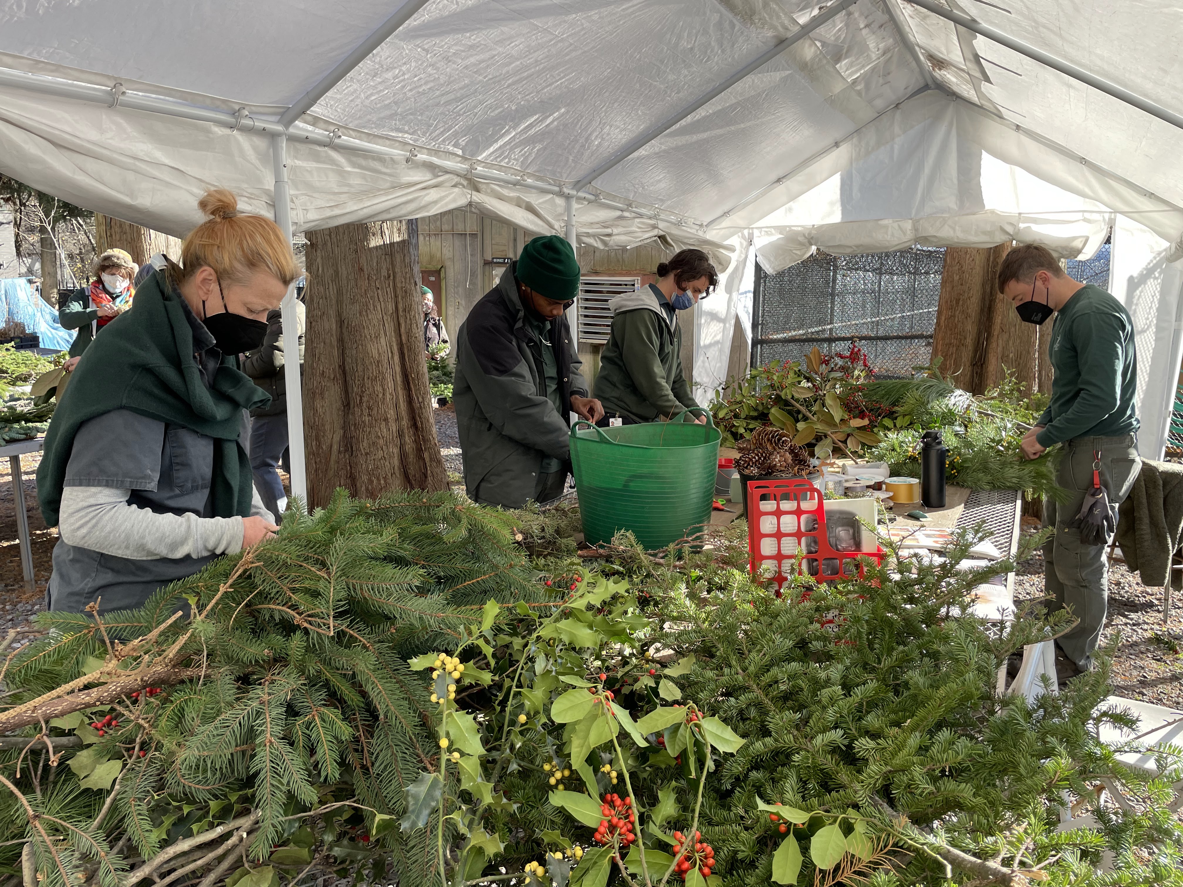 Local 374 Members Share Holiday Cheer at Brooklyn Botanic Garden