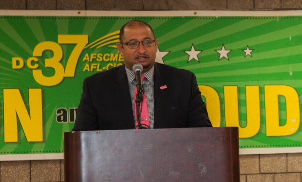 "A good union fights for all workers," said DC 37 Executive Director Henry Garrido at the launch of the Office of Community Partnership on May 16.
