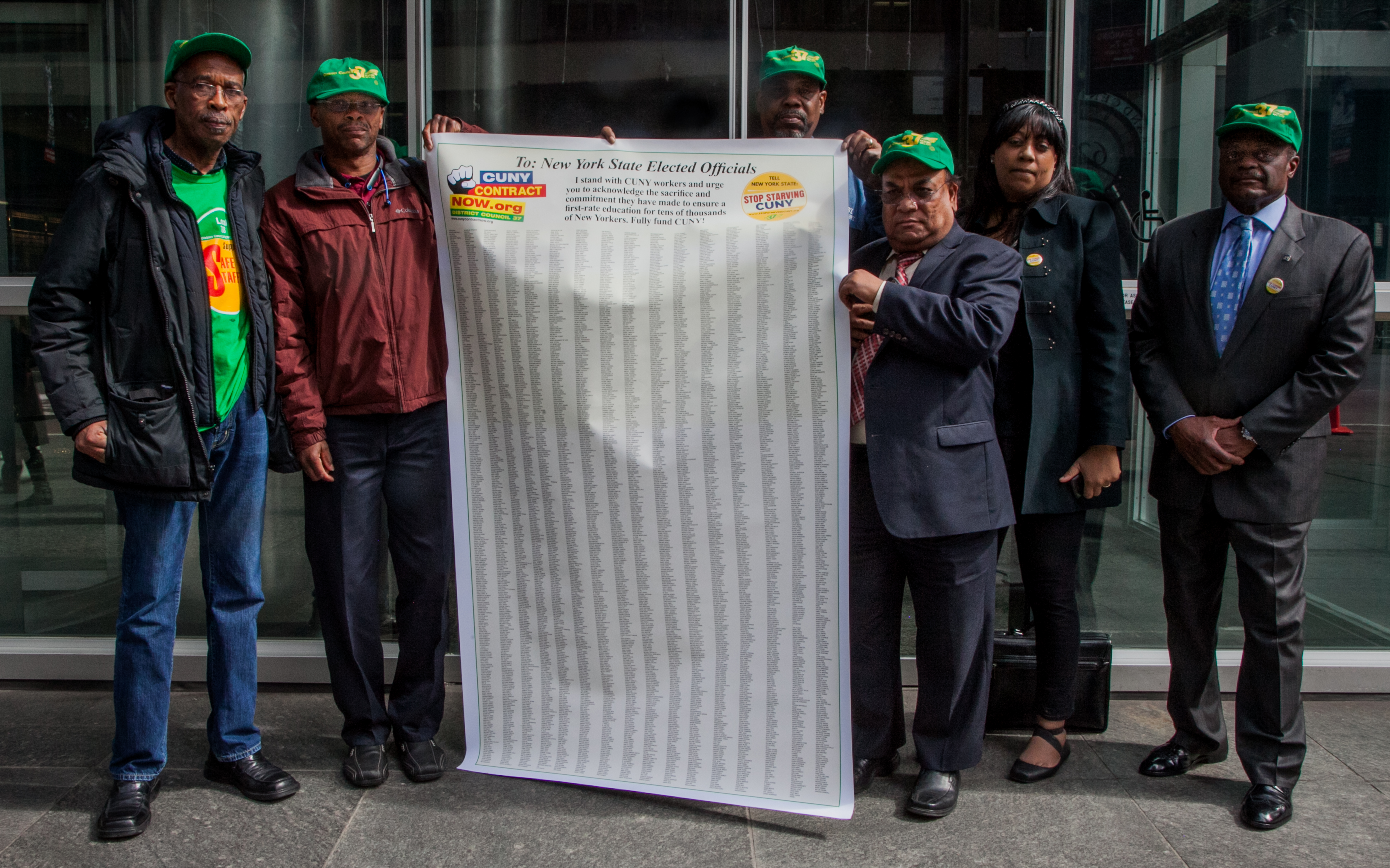 DC 37 Delivers Thousands of Signatures to Gov. Cuomo Calling for Full CUNY Funding