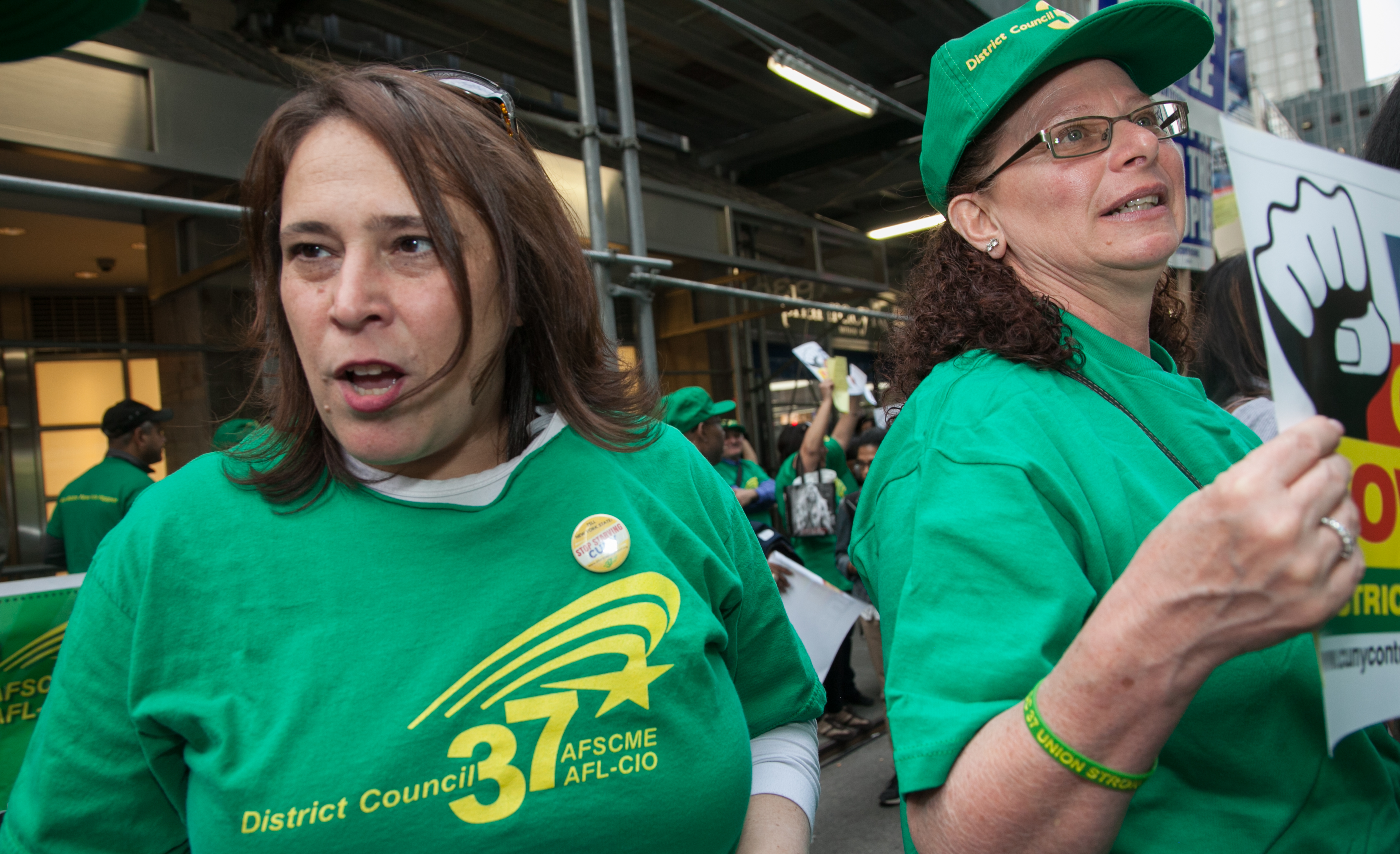 Hundreds protest CUNY budget cuts and stalled contract talks