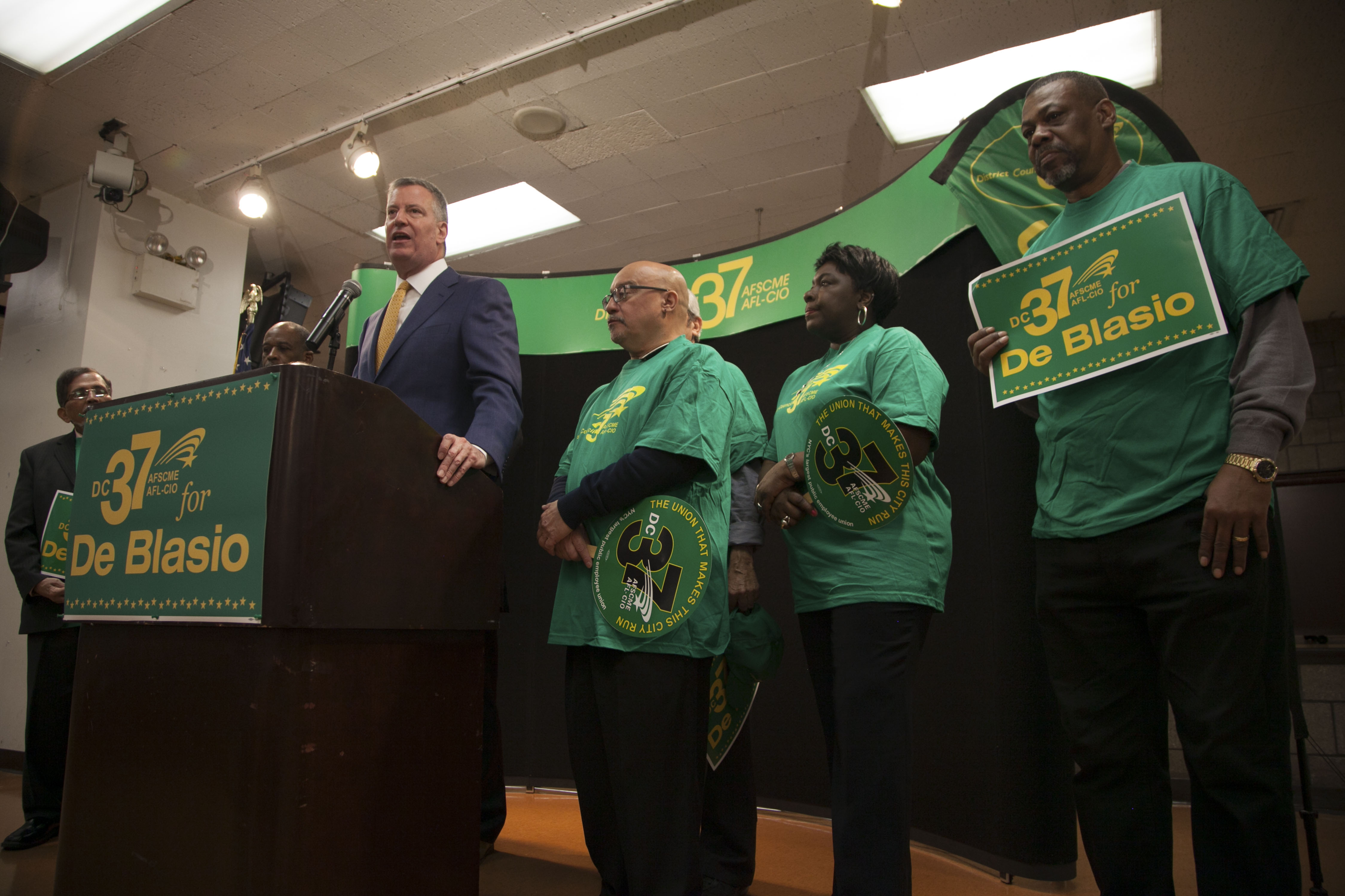 DC37 Endorses Mayor Bill de Blasio for Re-Election