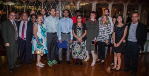 DC 37 Education Committee scholarship winners celebrate with DC 37 leaders, including Executive Director Henry Garrido, and DC 37 Education Committee Chair Alma Roper, Executive Vice President of Local 1549. Photo: Mike Lee