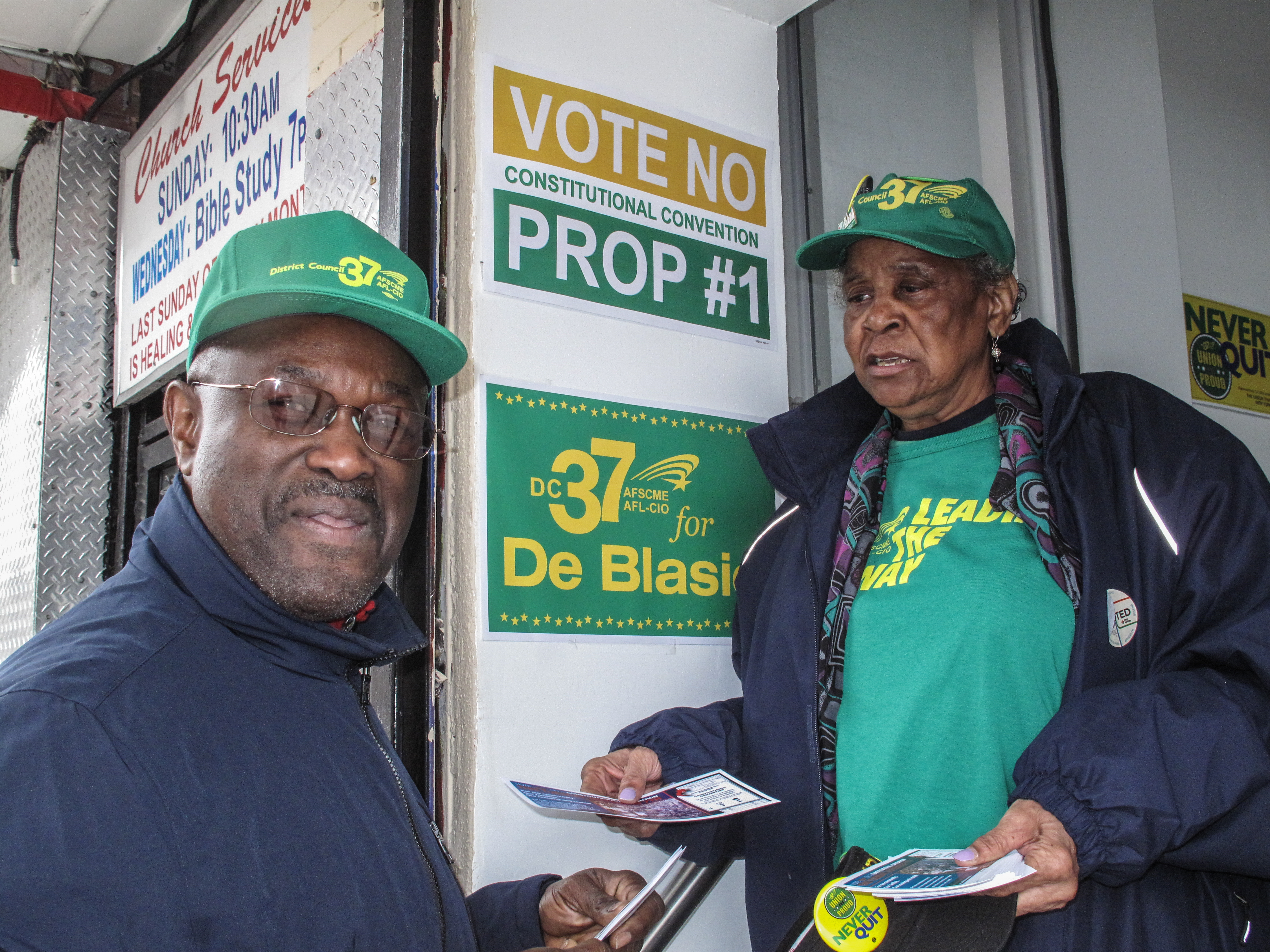 DC 37 Activists Help Re-elect de Blasio and Defeat the Constitutional Convention