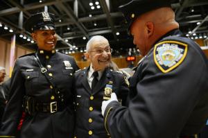 Rabbi Dr. Alvin Kass, center, has served as a chaplain for 50 years at the New York Police Dept; Photo: Susan Watts/New York Daily News