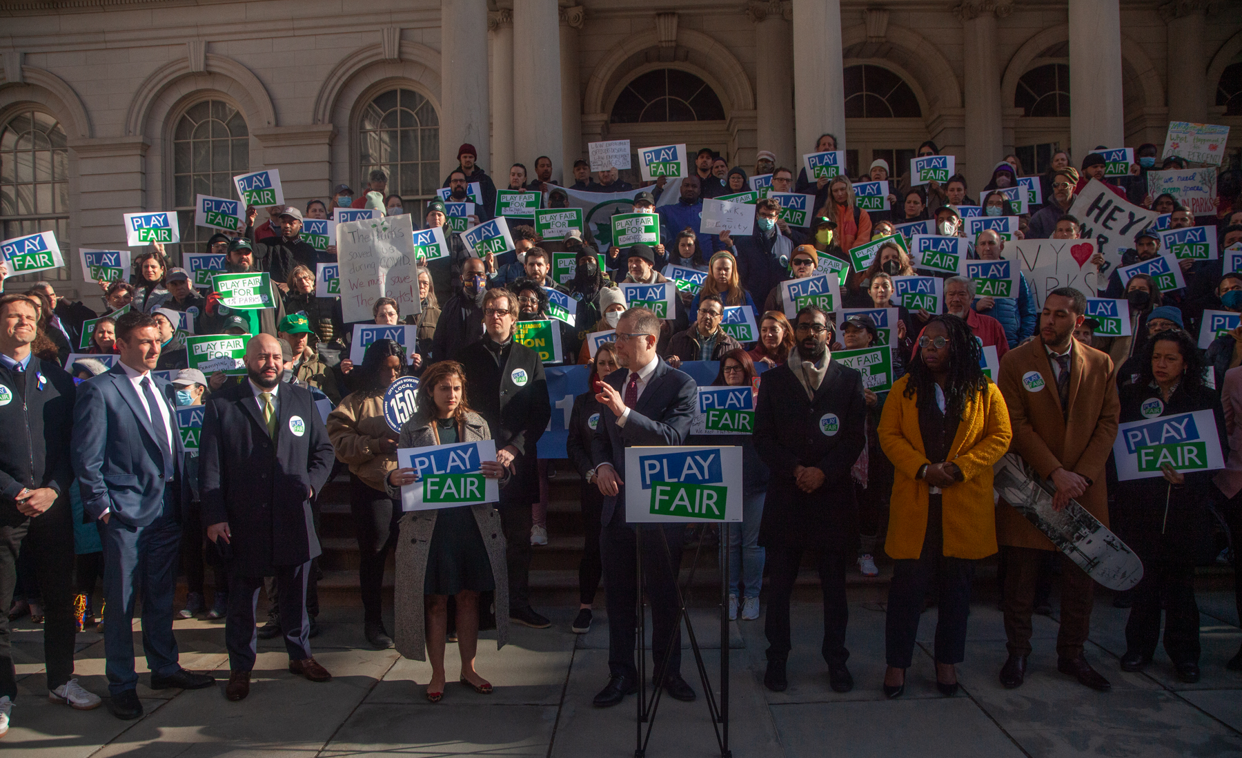 DC 37 Parks Rally for 1% of the City Budget to Save 3,200 Jobs and Public Parks   