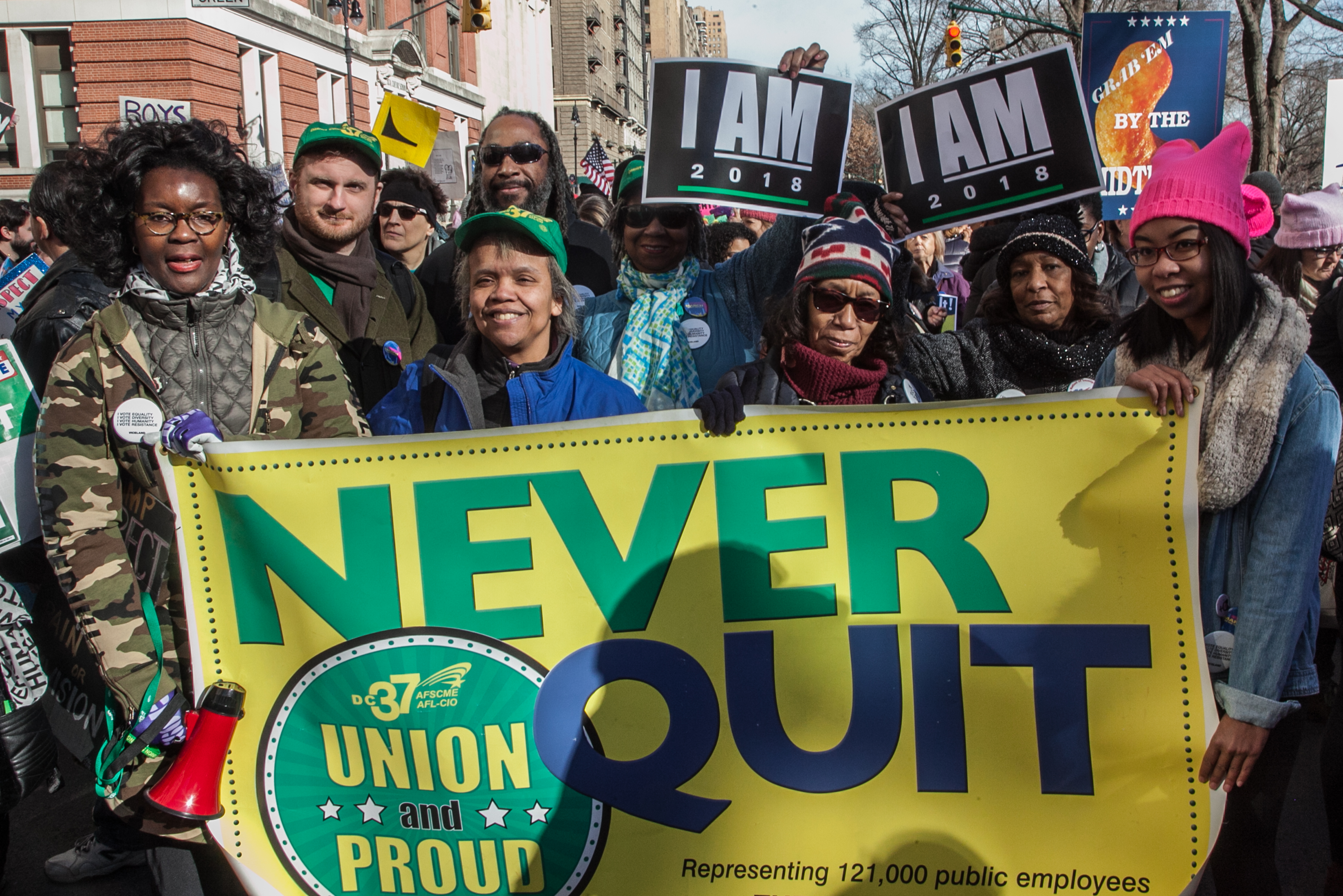 DC 37 Activists Join Thousands at the Women’s March NYC